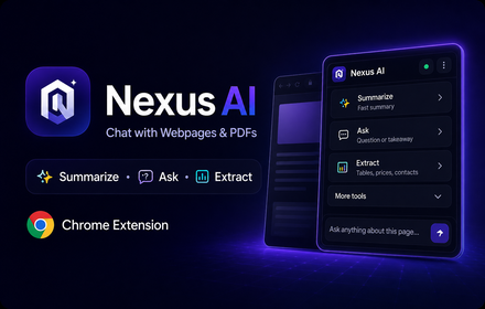 Nexus AI Chrome Extension Demo Preview